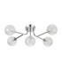 Tivoli Linear Semi Flush Ceiling 5 Light G9 IP44 Polished Chrome/Clear Dune Effect Round Glass-4