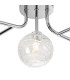 Tivoli Linear Semi Flush Ceiling 5 Light G9 IP44 Polished Chrome/Clear Dune Effect Round Glass-6