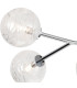 Tivoli Linear Semi Flush Ceiling 5 Light G9 IP44 Polished Chrome/Clear Dune Effect Round Glass-7