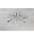 Tivoli Linear Semi Flush Ceiling 5 Light G9 IP44 Polished Chrome/Clear Dune Effect Round Glass-8