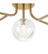 Tivoli Linear Semi Flush Ceiling 5 Light G9 IP44 Brass Gold/Clear Waved Round Glass-6