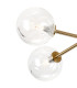 Tivoli Linear Semi Flush Ceiling 5 Light G9 IP44 Brass Gold/Clear Waved Round Glass-7