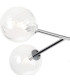 Tivoli Linear Semi Flush Ceiling 5 Light G9 IP44 Polished Chrome/Clear Swirl Round Glass-7