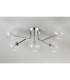 Tivoli Linear Semi Flush Ceiling 5 Light G9 IP44 Polished Chrome/Clear Swirl Round Glass-8