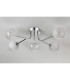 Tivoli Linear Semi Flush Ceiling 5 Light G9 IP44 Polished Chrome/White Two-Tone Snow Specks Round Glass-8