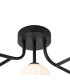 Tivoli Linear Semi Flush Ceiling 5 Light G9 IP44 Satin Black/Opal Round Segment Glass-5