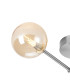 Tivoli Semi Flush Ceiling Tiered Adjustable Arms 5 Light G9 IP44 Polished Chrome/Amber Smooth Round Glass-5