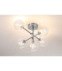 Tivoli Semi Flush Ceiling Tiered Adjustable Arms 5 Light G9 IP44 Polished Chrome/Clear Smooth Round Glass-3