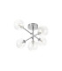 Tivoli Semi Flush Ceiling Tiered Adjustable Arms 5 Light G9 IP44 Polished Chrome/Clear Smooth Round Glass-4