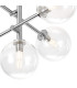 Tivoli Semi Flush Ceiling Tiered Adjustable Arms 5 Light G9 IP44 Polished Chrome/Clear Smooth Round Glass-7