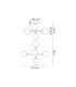 Tivoli Semi Flush Ceiling Tiered Adjustable Arms 5 Light G9 IP44 Satin Black/Opal Smooth Round Glass-2