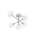 Tivoli Semi Flush Ceiling Tiered Adjustable Arms 5 Light G9 IP44 Polished Chrome/Clear Ribbed Round Glass-4