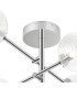 Tivoli Semi Flush Ceiling Tiered Adjustable Arms 5 Light G9 IP44 Polished Chrome/Clear Ribbed Round Glass-5