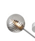 Tivoli Semi Flush Ceiling Tiered Adjustable Arms 5 Light G9 IP44 Polished Chrome/Smoke Ribbed Round Glass-5