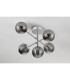 Tivoli Semi Flush Ceiling Tiered Adjustable Arms 5 Light G9 IP44 Polished Chrome/Smoke Ribbed Round Glass-8