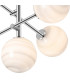 Tivoli Semi Flush Ceiling Tiered Adjustable Arms 5 Light G9 IP44 Polished Chrome/Grey/White Round Marble Effect Glass-6