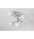 Tivoli Semi Flush Ceiling Tiered Adjustable Arms 5 Light G9 IP44 Polished Chrome/Grey/White Round Marble Effect Glass-7
