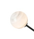 Tivoli Semi Flush Ceiling Tiered Adjustable Arms 5 Light G9 IP44 Satin Black/Grey Round Marble Effect Glass-5