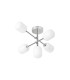 Tivoli Semi Flush Ceiling Tiered Adjustable Arms 5 Light G9 IP44 Polished Chrome/Opal Smooth Tubular Glass-3