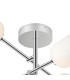 Tivoli Semi Flush Ceiling Tiered Adjustable Arms 5 Light G9 IP44 Polished Chrome/Opal Smooth Tubular Glass-5