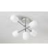 Tivoli Semi Flush Ceiling Tiered Adjustable Arms 5 Light G9 IP44 Polished Chrome/Opal Smooth Tubular Glass-7