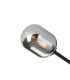 Tivoli Semi Flush Ceiling Tiered Adjustable Arms 5 Light G9 IP44 Satin Black/Smoke Smooth Tubular Glass-5