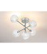 Tivoli Semi Flush Ceiling Tiered Adjustable Arms 5 Light G9 IP44 Polished Chrome/Clear Cross Pattern Round Glass-3