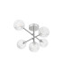 Tivoli Semi Flush Ceiling Tiered Adjustable Arms 5 Light G9 IP44 Polished Chrome/Clear Cross Pattern Round Glass-4