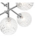 Tivoli Semi Flush Ceiling Tiered Adjustable Arms 5 Light G9 IP44 Polished Chrome/Clear Cross Pattern Round Glass-7