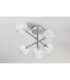 Tivoli Semi Flush Ceiling Tiered Adjustable Arms 5 Light G9 IP44 Polished Chrome/Clear Cross Pattern Round Glass-8