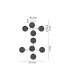 Tivoli Semi Flush Ceiling Tiered Adjustable Arms 5 Light G9 IP44 Satin Black/Clear Cross Pattern Round Glass-2