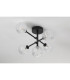 Tivoli Semi Flush Ceiling Tiered Adjustable Arms 5 Light G9 IP44 Satin Black/Clear Cross Pattern Round Glass-8