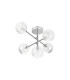 Tivoli Semi Flush Ceiling Tiered Adjustable Arms 5 Light G9 IP44 Polished Chrome/Clear Dune Effect Round Glass-4