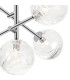 Tivoli Semi Flush Ceiling Tiered Adjustable Arms 5 Light G9 IP44 Polished Chrome/Clear Dune Effect Round Glass-7