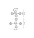 Tivoli Semi Flush Ceiling Tiered Adjustable Arms 5 Light G9 IP44 Brass Gold/Clear Waved Round Glass-2