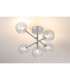 Tivoli Semi Flush Ceiling Tiered Adjustable Arms 5 Light G9 IP44 Polished Chrome/Clear Swirl Round Glass-3