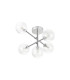 Tivoli Semi Flush Ceiling Tiered Adjustable Arms 5 Light G9 IP44 Polished Chrome/Clear Swirl Round Glass-4