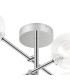 Tivoli Semi Flush Ceiling Tiered Adjustable Arms 5 Light G9 IP44 Polished Chrome/Clear Swirl Round Glass-5