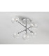 Tivoli Semi Flush Ceiling Tiered Adjustable Arms 5 Light G9 IP44 Polished Chrome/Clear Swirl Round Glass-8
