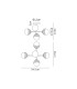 Tivoli Semi Flush Ceiling Tiered Adjustable Arms 5 Light G9 IP44 Polished Chrome/White Two-Tone Snow Specks Round Glass-2