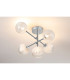 Tivoli Semi Flush Ceiling Tiered Adjustable Arms 5 Light G9 IP44 Polished Chrome/White Two-Tone Snow Specks Round Glass-3
