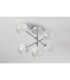 Tivoli Semi Flush Ceiling Tiered Adjustable Arms 5 Light G9 IP44 Polished Chrome/White Two-Tone Snow Specks Round Glass-8