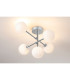 Tivoli Semi Flush Ceiling Tiered Adjustable Arms 5 Light G9 IP44 Polished Chrome/Opal Round Segment Glass-3