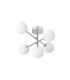 Tivoli Semi Flush Ceiling Tiered Adjustable Arms 5 Light G9 IP44 Polished Chrome/Opal Round Segment Glass-4