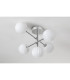 Tivoli Semi Flush Ceiling Tiered Adjustable Arms 5 Light G9 IP44 Polished Chrome/Opal Round Segment Glass-8