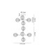 Tivoli Semi Flush Ceiling Tiered Adjustable Arms 5 Light G9 IP44 Satin Black/Opal Round Segment Glass-2