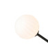 Tivoli Semi Flush Ceiling Tiered Adjustable Arms 5 Light G9 IP44 Satin Black/Opal Round Segment Glass-5