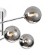 Tivoli Semi Flush Ceiling Tiered 6 Light G9 IP44 Polished Chrome/Smoke Smooth Round Glass-5