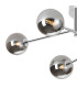 Tivoli Semi Flush Ceiling Tiered 6 Light G9 IP44 Polished Chrome/Smoke Smooth Round Glass-6