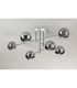 Tivoli Semi Flush Ceiling Tiered 6 Light G9 IP44 Polished Chrome/Smoke Smooth Round Glass-8
